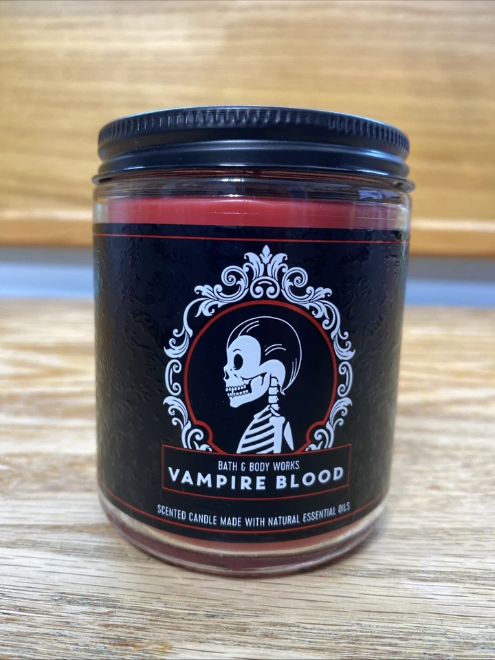Set of 2 Bath & Body Works Vampire Blood Halloween 2021 Single Wick Candle