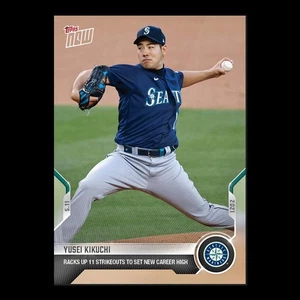 Yusei Kikuchi - 2021 MLB Topps Now Card 199 - Print Run: 415 Seattle Mariners - Picture 1 of 2