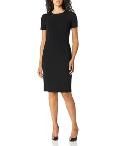 NUEVO VESTIDO VAINA CALVIN KLEIN NEGRO CARRERA TALLA 14 W MUJER $139 - Imagen 1 de 2