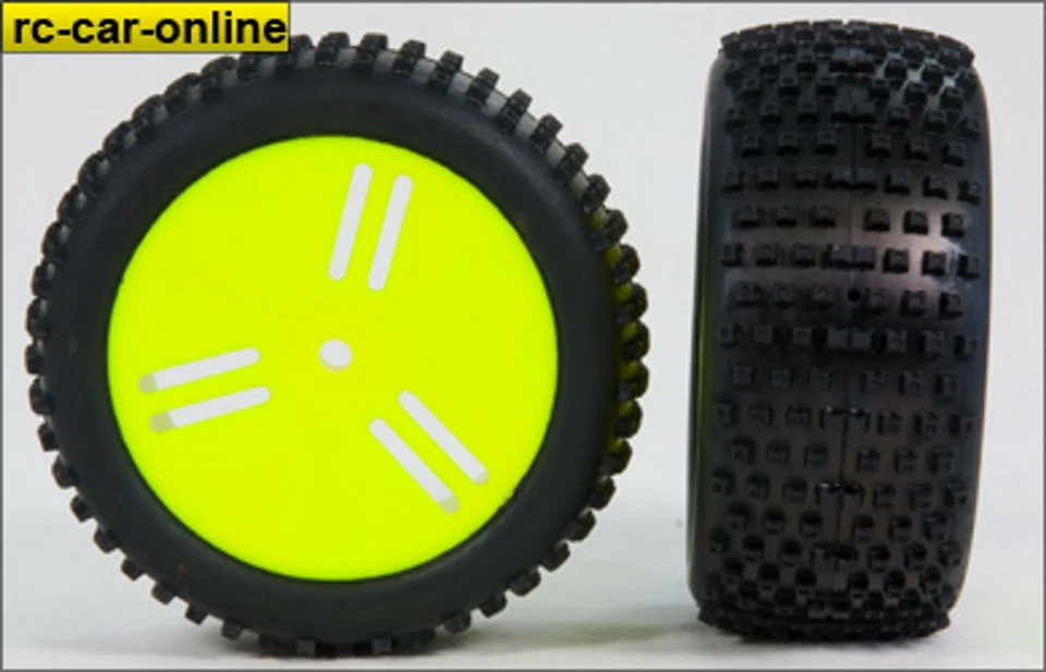GWK70  GRP 1:6 Buggy "CUBIC" Reifen verklebt auf gelber Felge 18mm Vierkant tire - Bild 1 von 1