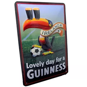 Letrero Oficial Guinness 3D En relieve Metal Tucán Diseño de Fútbol 20cm x 30cm 5255 - Imagen 1 de 1
