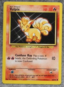 Pokemon TCG Vulpix Base Set 68/102 Unlimited Common Karte LP - Bild 1 von 2