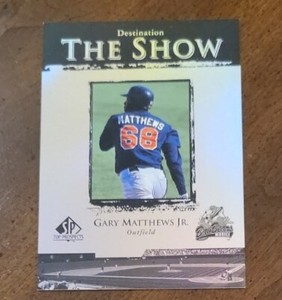 RARE 1999 SP Top Prospects Gary Matthews Jr. DESTINATION THE SHOW RC # 083/100 