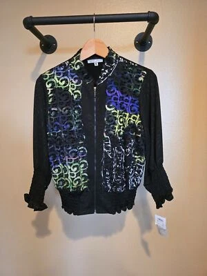 NUEVO CON ETIQUETAS Alberto Makali Chaqueta Cremallera Mujer Talla Mediana Foto 1 de 4