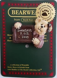 Boyds Bears and Friends Bearwear Pin "Bon-Bon Sweetbeary" New - Picture 1 of 1