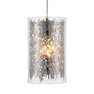Milo Lighting Lacy luce a sospensione da soffitto 1 luce, vetro trasparente e piastra cromata - Foto 1 di 5