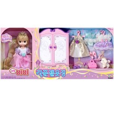 Little MIMI Rapunzel Closet Barbie Doll Role Play Korea Toy Girl Character Gift