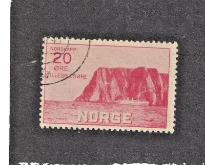 NORUEGA 1930 20+25 SEMIPOSTAL Michel #160 Facit # 182 Scott # B2 usado CV $55,00 Foto 1 de 2