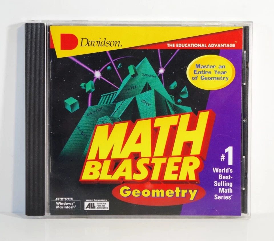 Math Blaster: Geometry (PC CD-ROM, 1996, Davidson & Associates) - VG! - Image 1 of 4