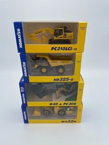 Komatsu Oficial Diecast 1:87 Juego de 4 Modelos Japón Exclusivo Miniatura Set NUEVO - Imagen 1 de 13