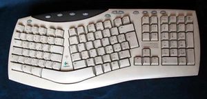 LOGITECH Y-RB7 VINTAGE WIRELESS COMPUTER KEYBOARD AND MOUSE ERGONOMIC DESIGN - Afbeelding 1 van 24