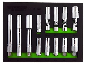 13 PC Spark Plug Sockets Master Set Std, Extra Deep, Universal, Thin, Vim SPM100 - Picture 1 of 12