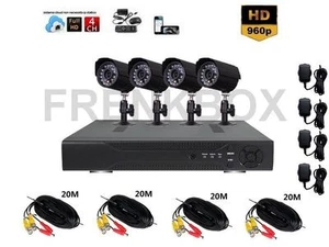 Kit sorveglianza DVR 4 canali +1000gb hdd+Telecamere HD 1000TVL 24Led, cavi 20m - Foto 1 di 1