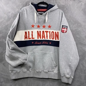 Parish Nation Sweatshirt Hoodie Mens 3X Fleece Gray 90s Streetwear Spellout - Picture 1 of 12