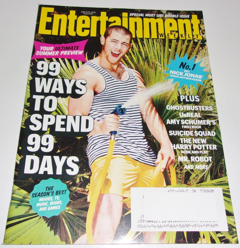 Nick Jonas Entertainment Weekly Jun 2016 Summer Preview Amy Schumer Harry Potter - Image 1 of 2