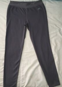 LN $84 womens M Adidas gray athletic yoga track pants leggings running golf