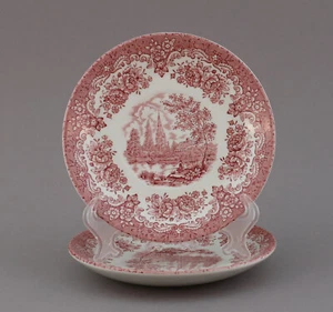 Untertasse 14,5cm "River Scenes" English Ironstone Tableware  rot - Bild 1 von 3