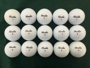15 MAXFLI NOODLE LONG & SOFT GOLF BALLS - MINT/NEAR MINT - BALLS IN PHOTOS (D) - Picture 1 of 3