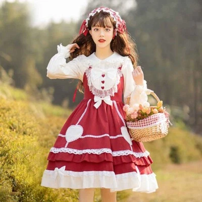Custom Made To Order Lolita Dress Lace Cute Pleated Cosplay JSK Plus 1x-10x L546 - Image 1 of 4