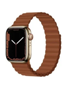 DEVIA APPLE WATCH 42/44/45/49MM SPORT3 SILIKONARMBAND SATTELBRAUN - Bild 1 von 2