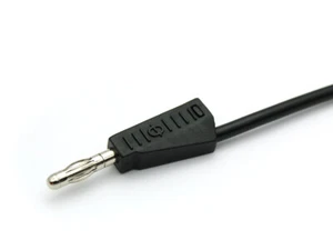 Messleitung, Laborkabel mit stapelbaren 4mm Bananensteckern 2 Meter 1qmm JBF sch - Bild 1 von 2