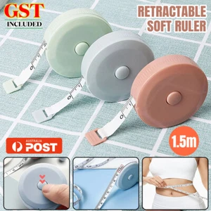1/3x 1.5m Retractable Body Measuring Soft Ruler Sewing Cloth Tailor Tape Measure - Picture 1 of 16
