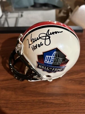 Warren Moon Hall of Fame signed mini helmet with “HOF 06” Inscri. & Plexi Case - Image 1 of 4