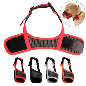 Durable Dog Muzzle Adjustable Safety Mouth Cover Training Barking Biting Chew