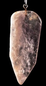 satyaloka azeztulite pendant high frequency quartz with rare amethyst hue  #7371 - Picture 1 of 5
