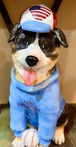 Blue Sky PATRIOTIC 4TH OF JULY "ALL AMERICAN DOG" Aussie Shepherd Baseball  NEW - Picture 1 of 7