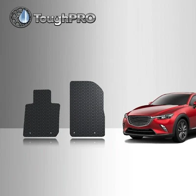 Alfombrillas delanteras ToughPRO negras para Mazda CX-3 All Weather Custom Fit 2016-2021 Foto 1 de 4