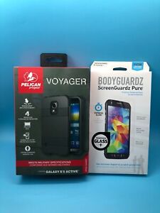 Pelican Voyager + Holster  for Samsung Galaxy S5 Active Only + Bodyguardz Screen