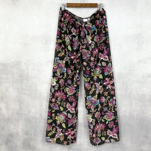 Vintage Victorias Secret Womens Pants S Sheer Floral Y2K Beach Boho Dark Cottage - Picture 1 of 9