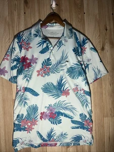 Vineyard Vines Polo Shirt Men’s Medium On The Go Sankaty Performance Floral - Picture 1 of 7