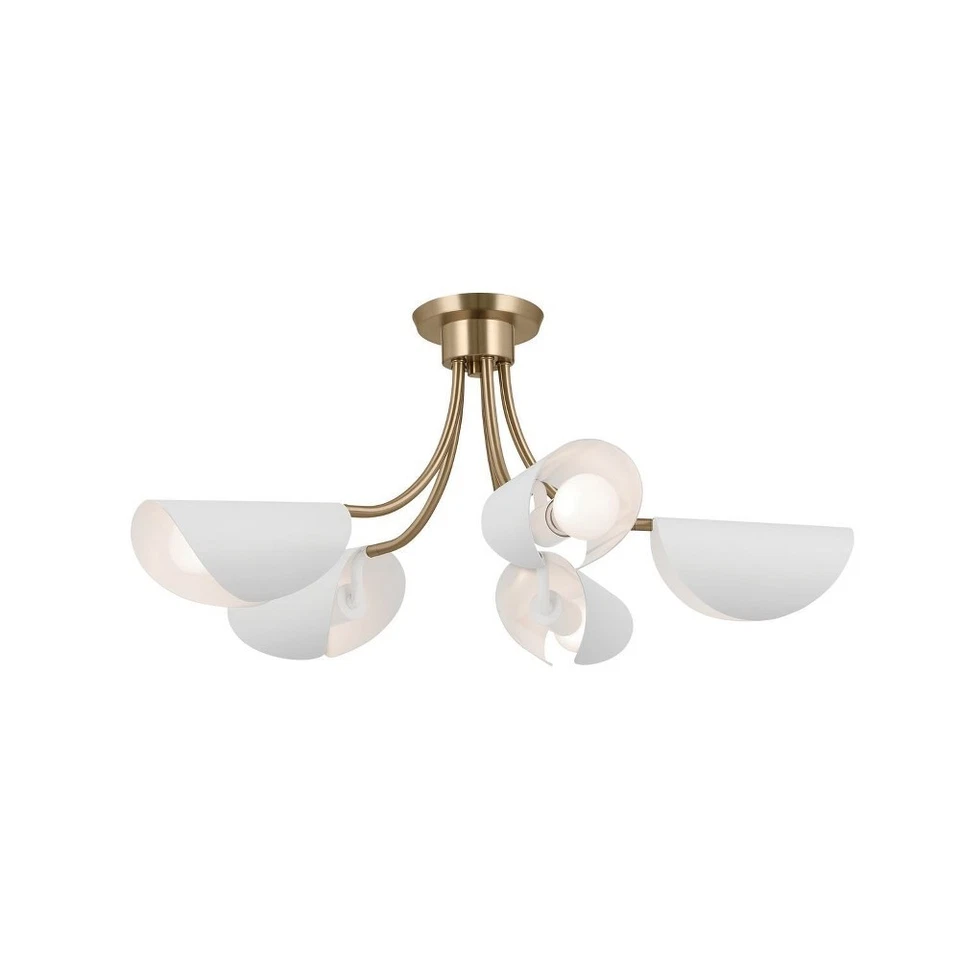 Kichler Lighting 52558CPZWH Arcus Chandelier Champagne Bronze with White