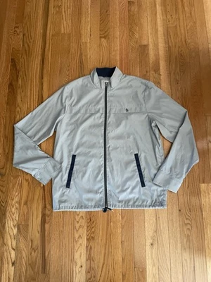 Penguin Munsingwear Full Zip Jacket Gray Windbreaker Men's Size XL Waist Tie - Image 1 of 4