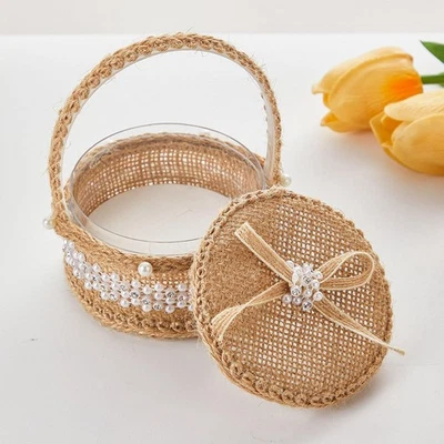 Trauringbox, Schmucketui, Retro-Aufbewahrungsbox für Verlobungsringe für - Bild 1 von 4