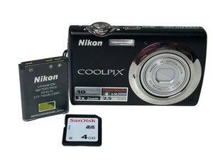 Nikon COOLPIX S220 10.0MP Digital Camera - Black Tested W/Battery And SD - Picture 1 of 10