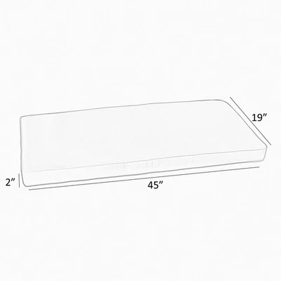 Sunbrella炭灰色室内/室外有线长椅靠垫 — 第 1/4 张图片