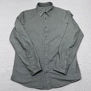 Camisa Lululemon Para Hombre Pequeña Gris Manga Larga Rendimiento Abotonada Negocios - Imagen 1 de 12