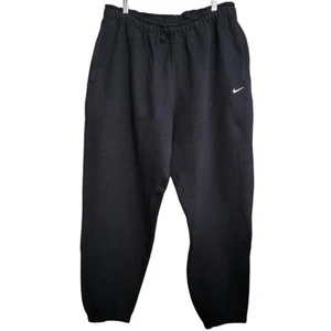 Nike Herren XL Fleece Solo Swoosh Schwarz Hose Basics - Bild 1 von 11