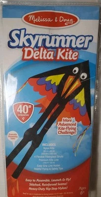MELISSA & DOUG Nylon Delta KITE SKYRUNNER 40" Wingspan NIP NEW Sealed  - Image 1 of 4