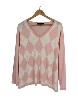 Suéter Tommy Hilfiger Para Mujer Talla 2X Rosa Geométrico Manga Larga 100% Algodón Foto 1 de 4