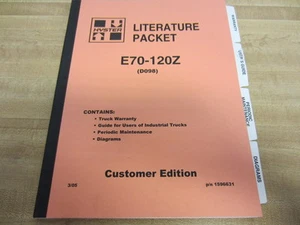 Paquete de literatura Hyster 1596631 E70-120Z Hy-1596631 (paquete de 10) - Imagen 1 de 4