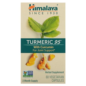 Himalaya Turmeric 95 with Curcumin 60 Vegetarian Capsules Gluten-Free, - Picture 1 of 3