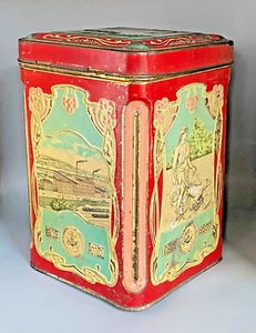 Seltene Jugendstil Hartvig & Vogel Cacao Chocolat Bonbon Blechdose 1910 Dresden - Bild 1 von 8