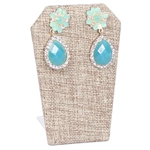Earring Display Stand Burlap Pendant Burlap Stand Jewelry Showcase Display 3 1/4 - Picture 1 of 2