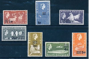 SOUTH GEORGIA 1977-78 DEFINITIVES SG53/60 MNH - Picture 1 of 1