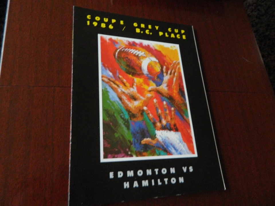 1986 GREY CUP program HAMILTON vs Edmonton BC Place nrmt condition  - Image 1 of 1