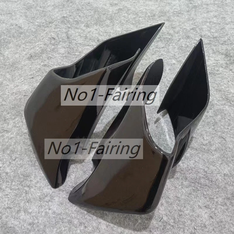 Bright Black Front Spoiler Fxed Wind Winglets For YAMAHA YZF R3 R25 2019-2023 Foto 1 de 2